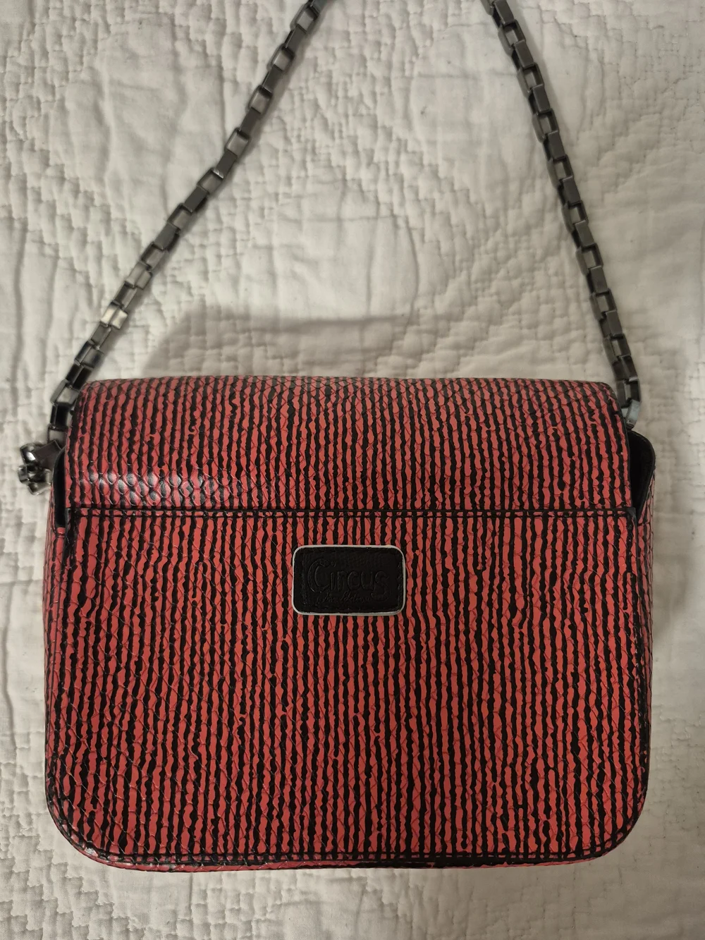 Circus Sam Edelman Red Black Studded Chain Crossbody Bag